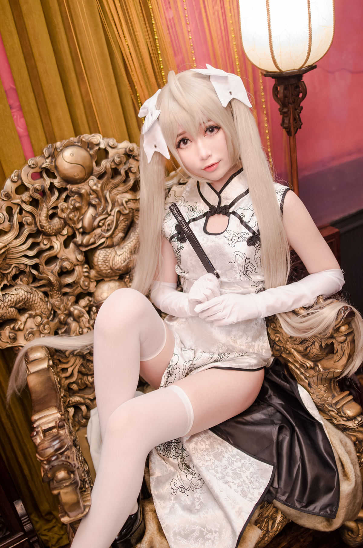 [Cosplay]艺术鉴赏第五期緣之空-PVC-穹妹白旗袍Cosplay-COSPLAY