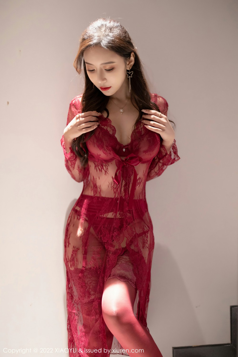 [XIAOYU语画界]VOL699王馨瑶yanni红色蕾丝-[秀人套图]