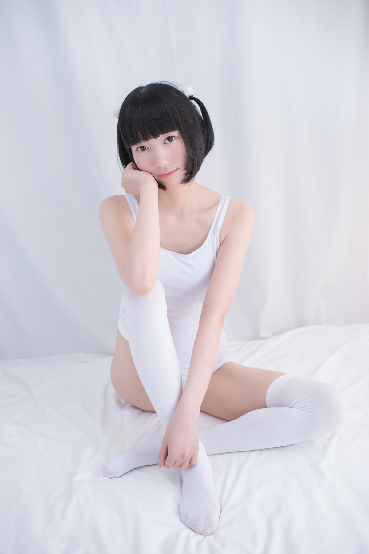 [轻兰映画写真]SPL001白色纯情丝袜秀-COSPLAY