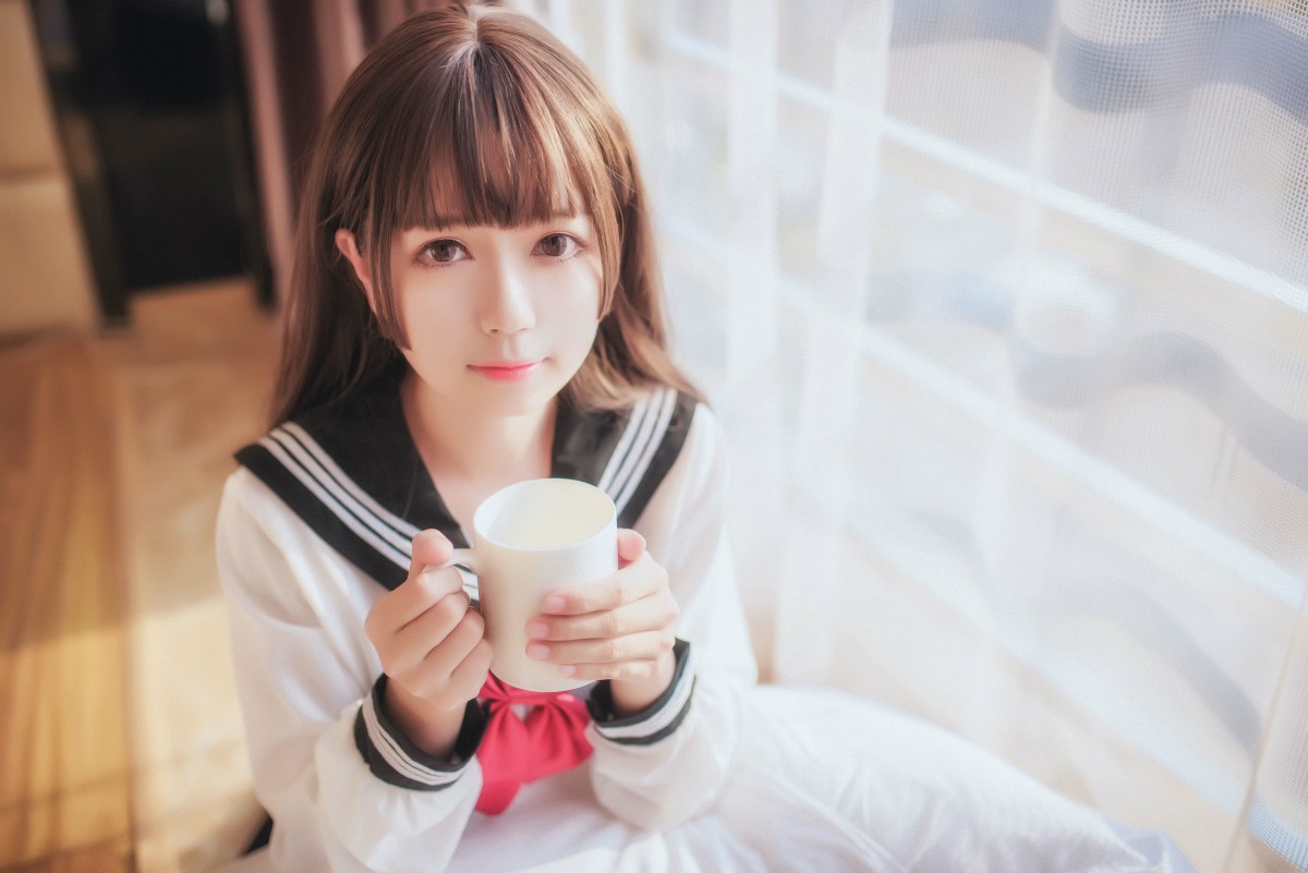 白金Saki写真-半透明水手服-COSPLAY