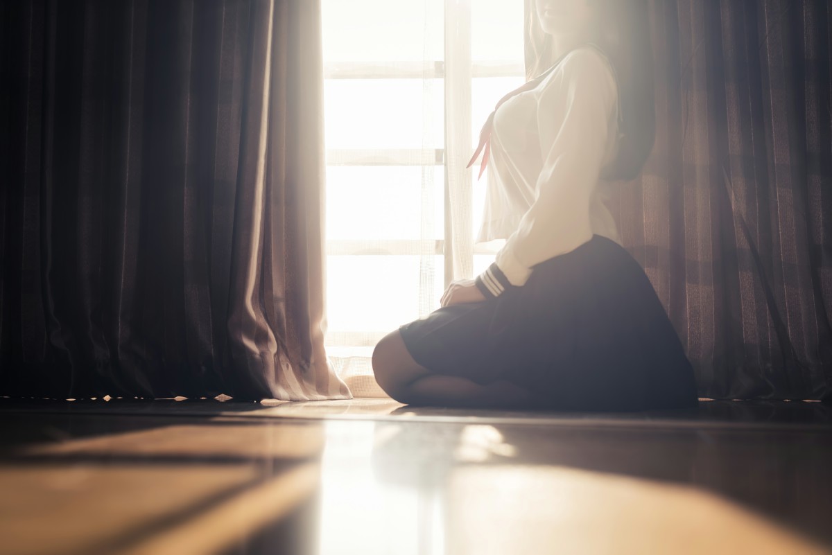 白金Saki写真-半透明水手服-COSPLAY