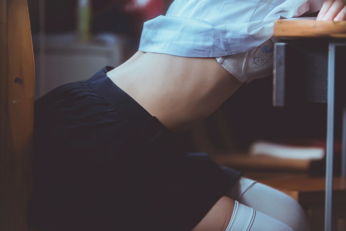 萝莉风COS桜桃喵–蓝白水手服-COSPLAY