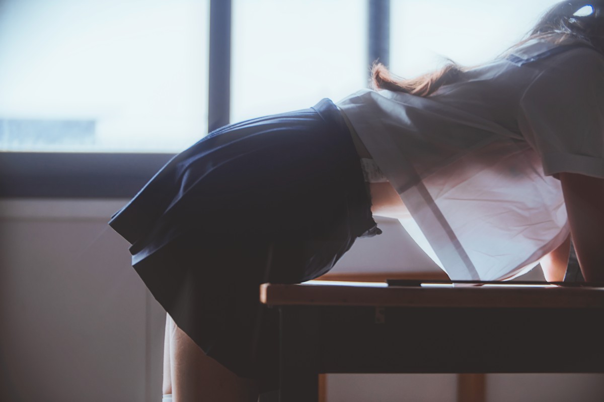 萝莉风COS桜桃喵–蓝白水手服-COSPLAY