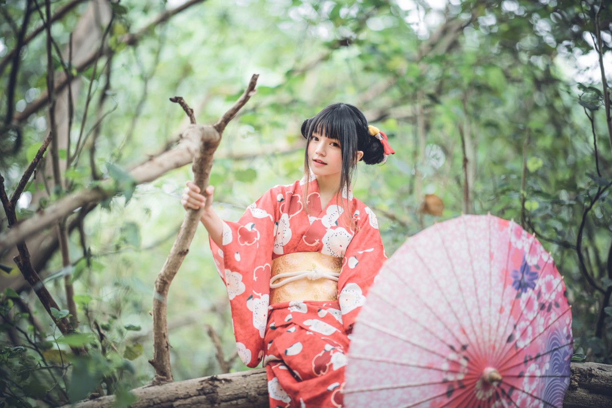 萝莉风COS桜桃喵–夏日祭-COSPLAY