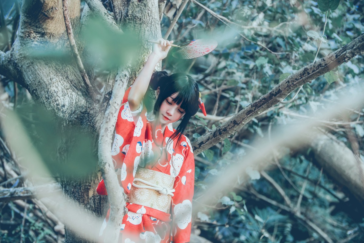 萝莉风COS桜桃喵–夏日祭-COSPLAY