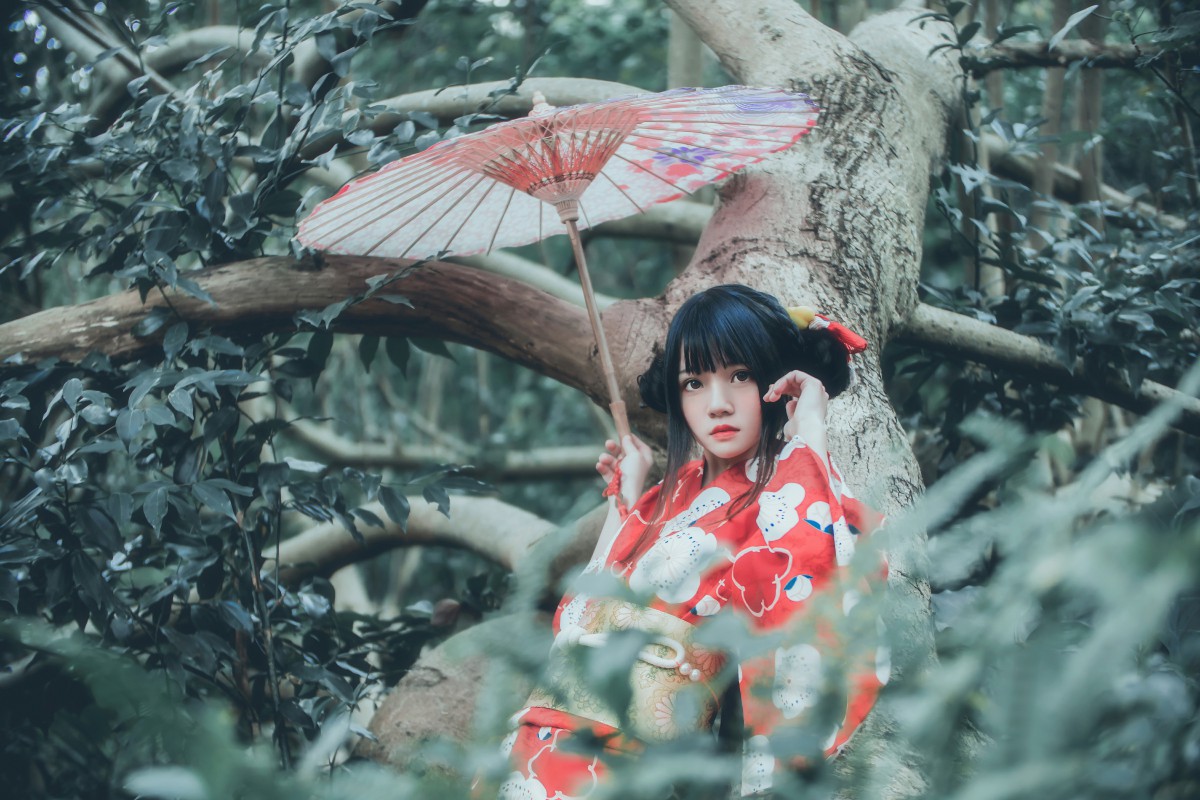 萝莉风COS桜桃喵–夏日祭-COSPLAY