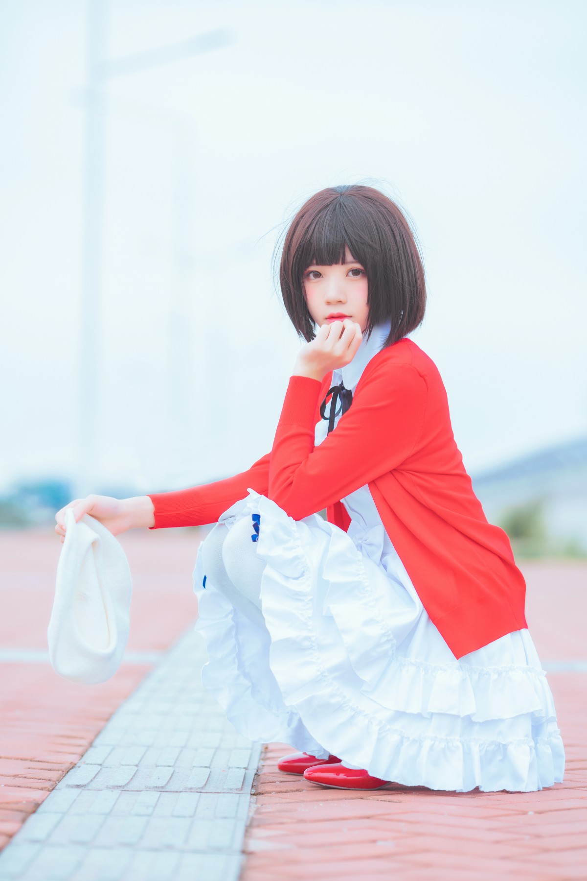 萝莉风COS桜桃喵–加藤惠系列之常服-COSPLAY