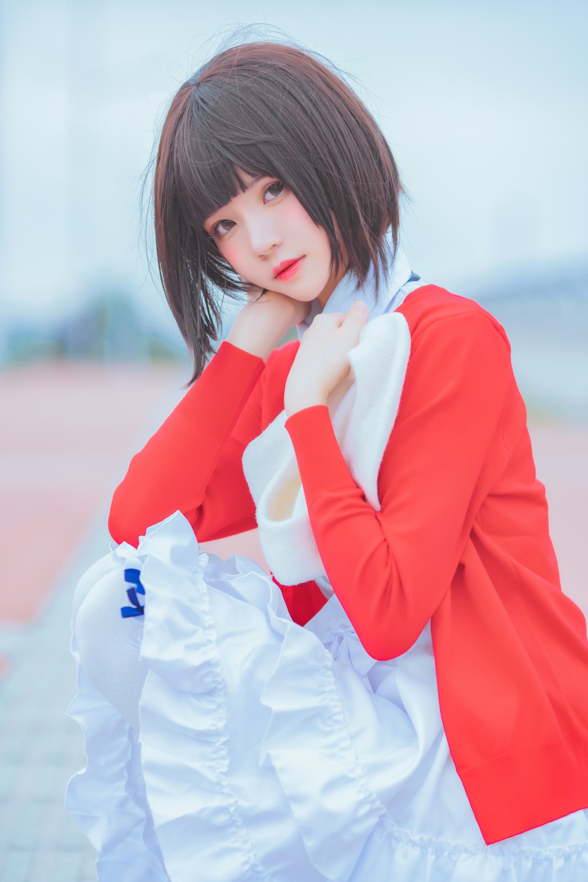萝莉风COS桜桃喵–加藤惠系列之常服-COSPLAY