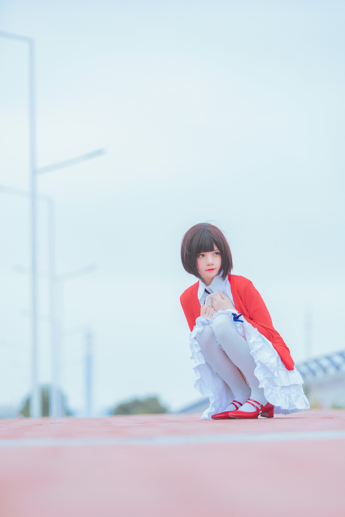 萝莉风COS桜桃喵–加藤惠系列之常服-COSPLAY