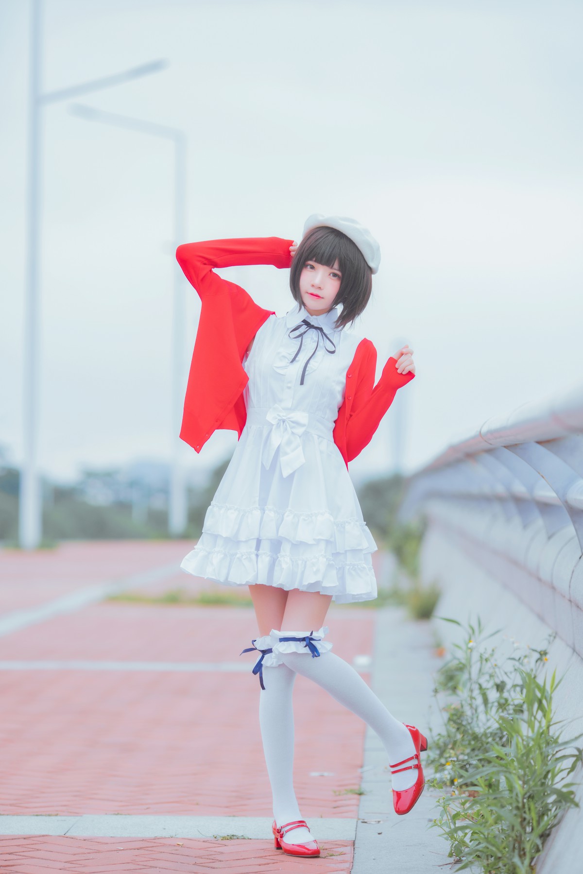 萝莉风COS桜桃喵–加藤惠系列之常服-COSPLAY