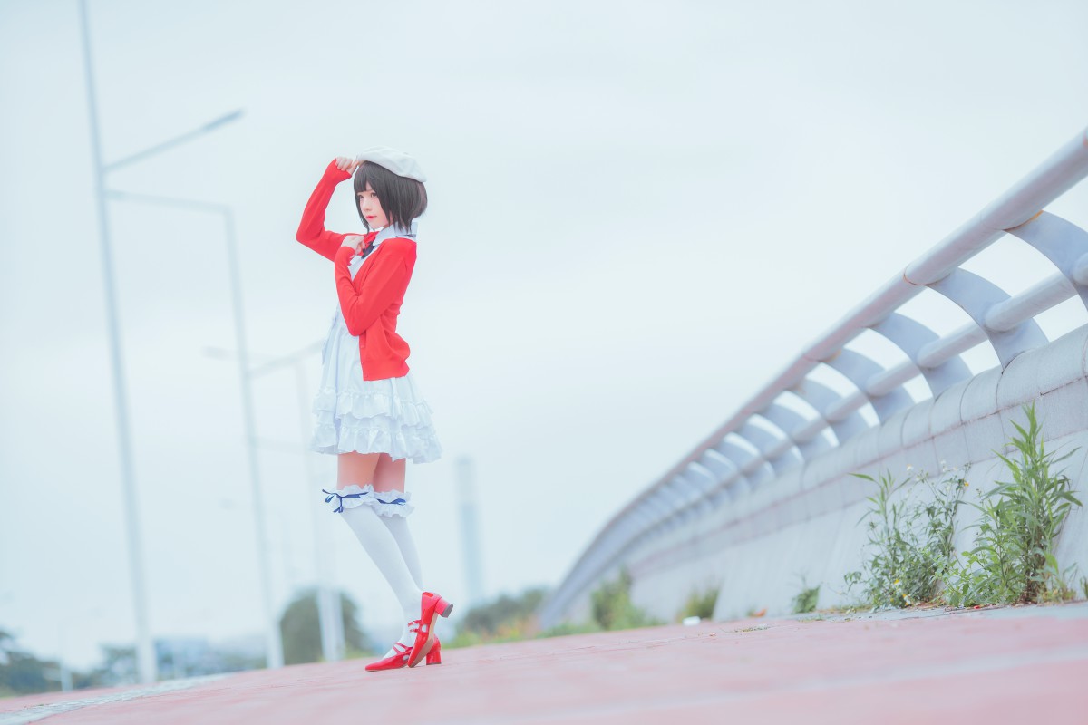 萝莉风COS桜桃喵–加藤惠系列之常服-COSPLAY