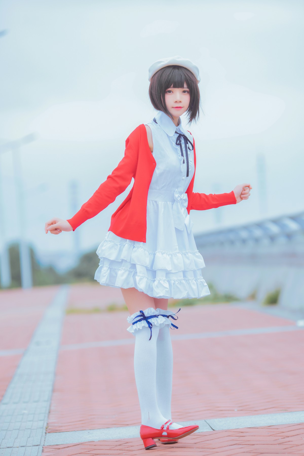萝莉风COS桜桃喵–加藤惠系列之常服-COSPLAY