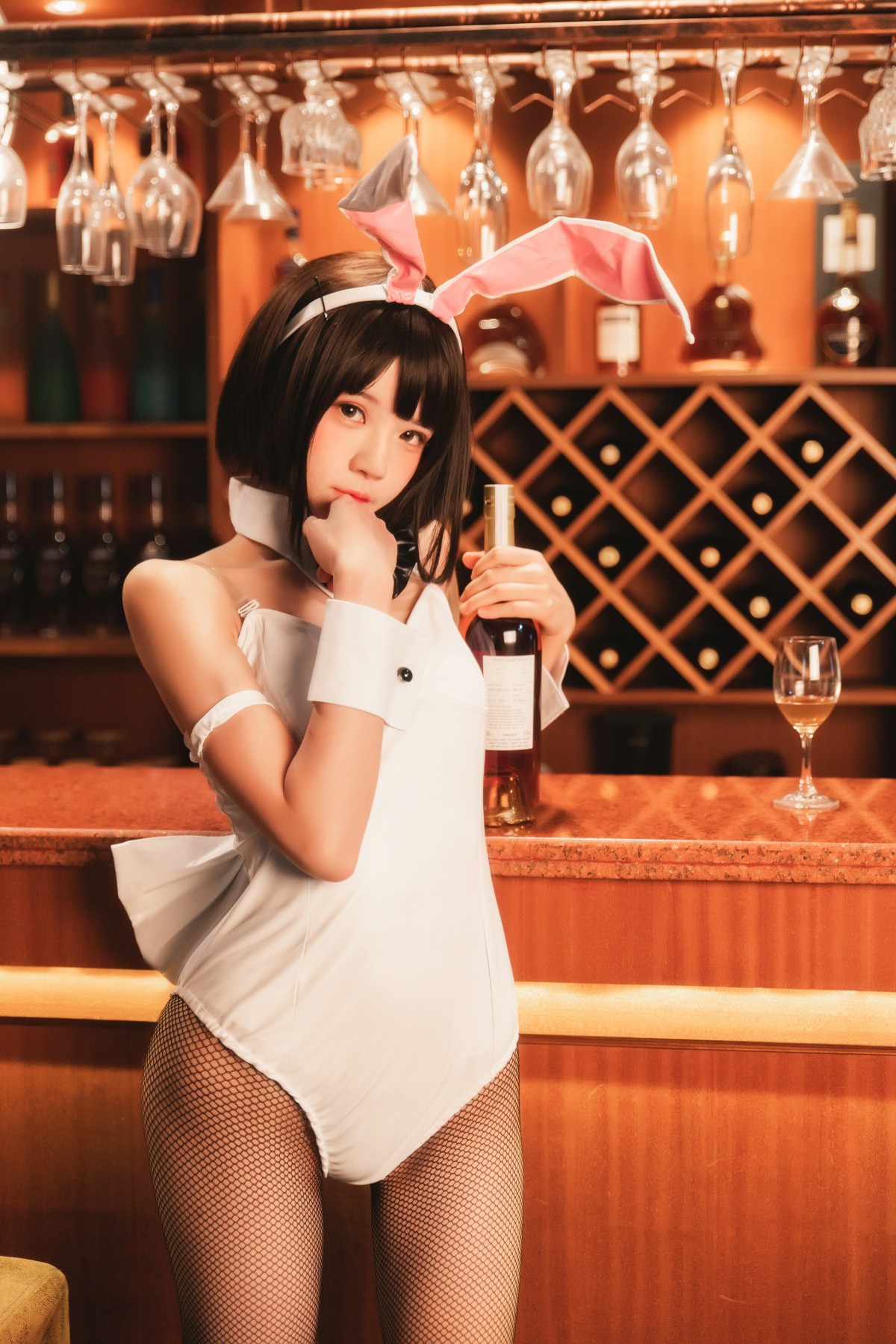 萝莉风COS桜桃喵–加藤惠系列之兔女郎-COSPLAY