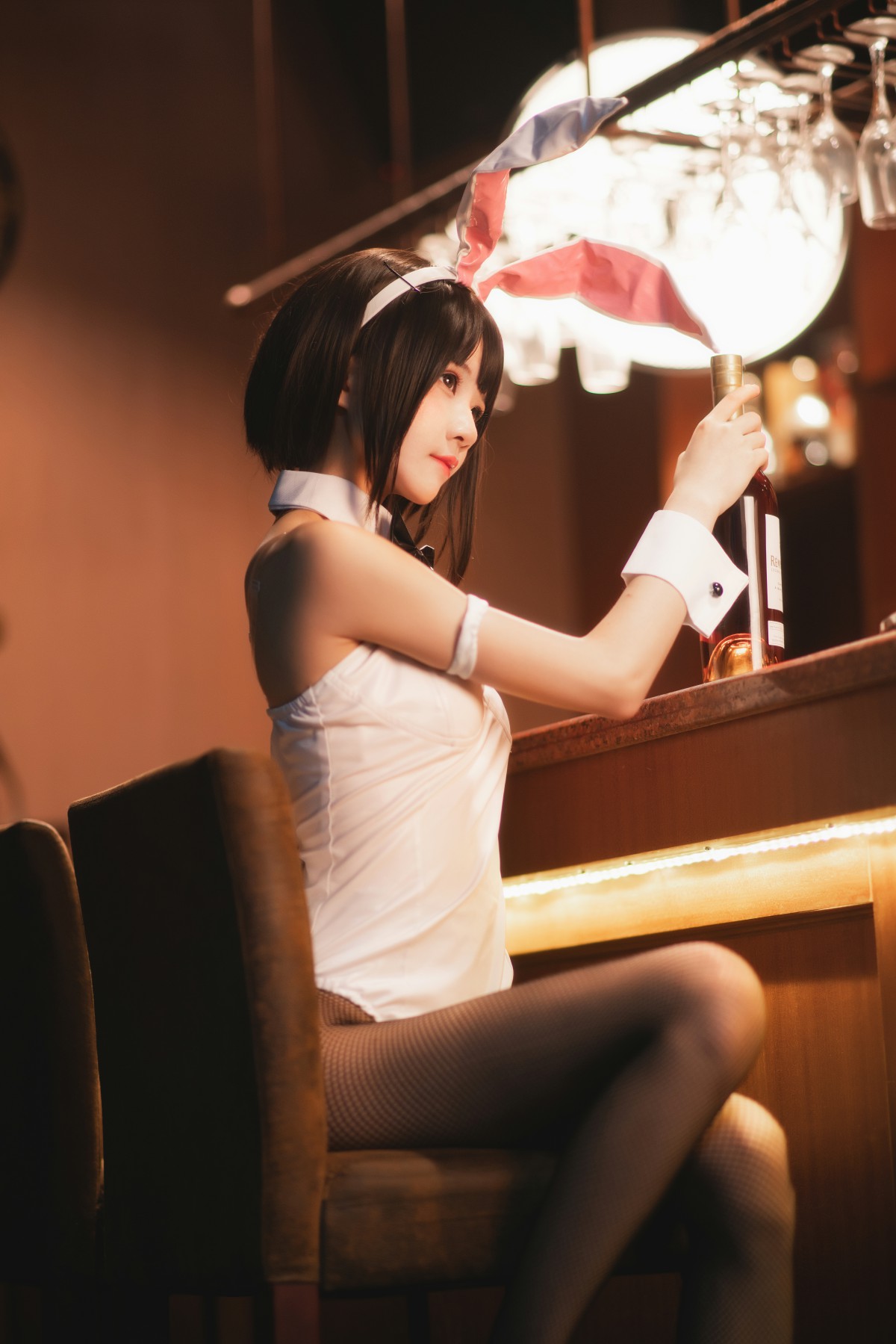 萝莉风COS桜桃喵–加藤惠系列之兔女郎-COSPLAY