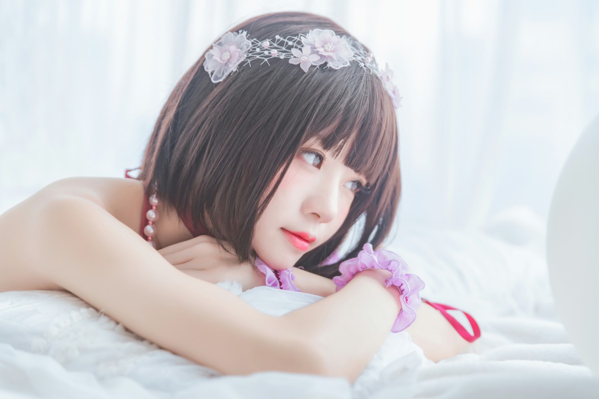萝莉风COS桜桃喵–加藤惠系列之小睡裙-COSPLAY