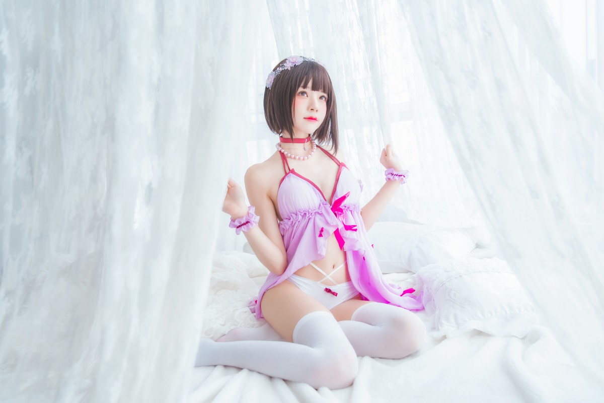 萝莉风COS桜桃喵–加藤惠系列之小睡裙-COSPLAY