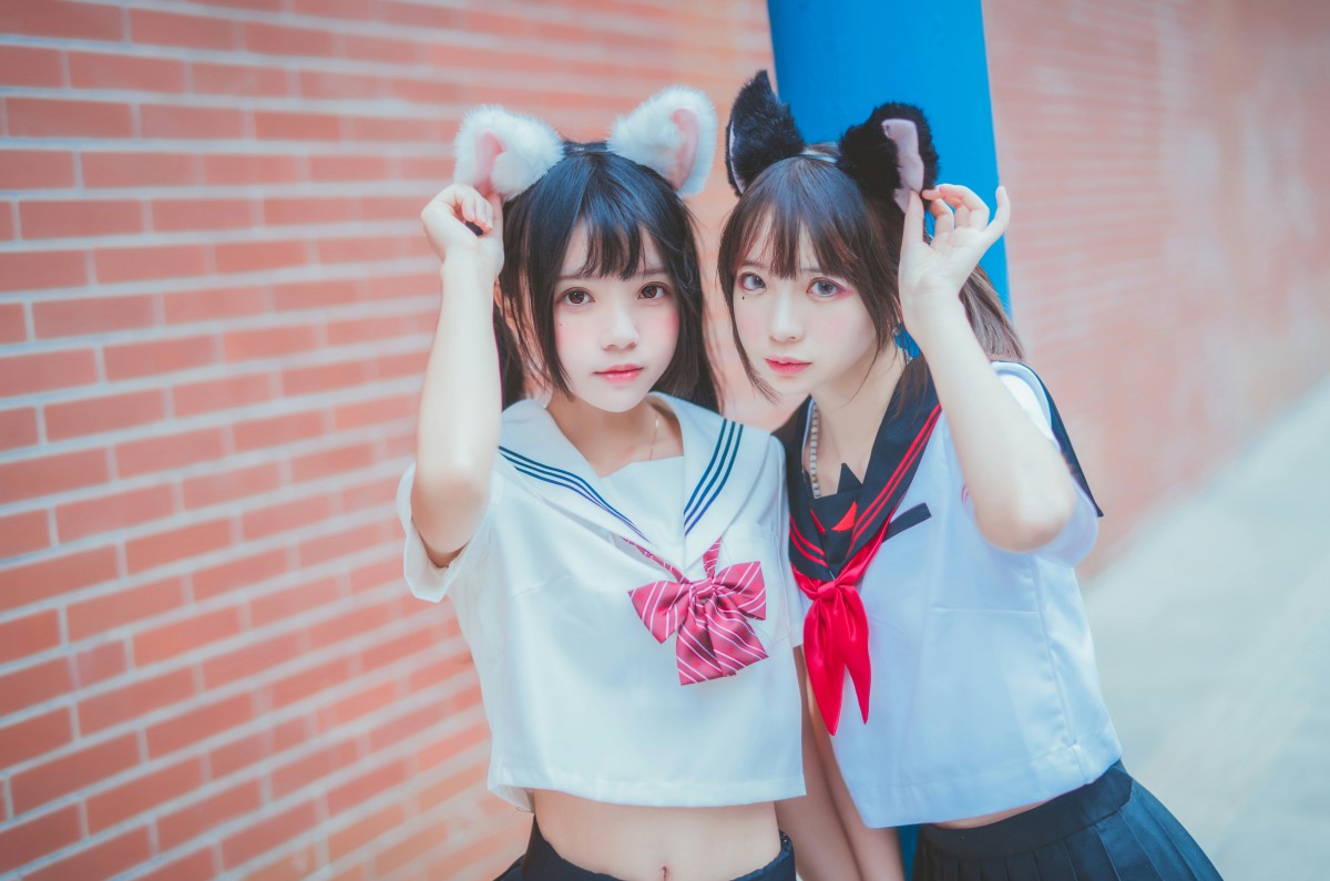 萝莉风COS桜桃喵&amp;疯猫ss–JK百合2-COSPLAY