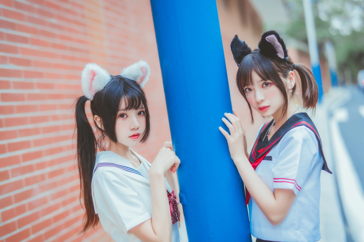 萝莉风COS桜桃喵&amp;疯猫ss–JK百合2-COSPLAY