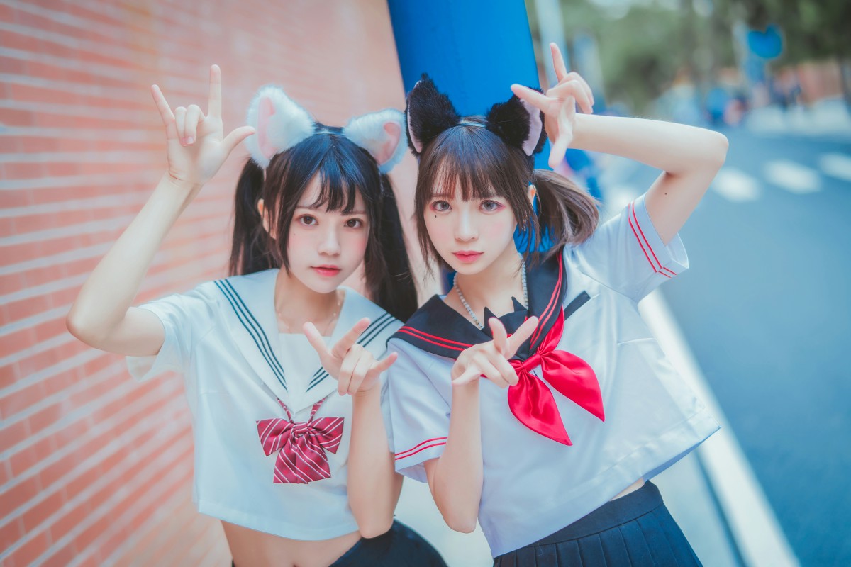 萝莉风COS桜桃喵&amp;疯猫ss–JK百合2-COSPLAY