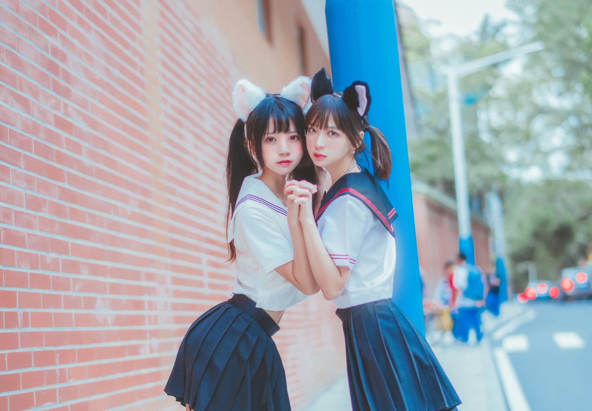萝莉风COS桜桃喵&amp;疯猫ss–JK百合2-COSPLAY