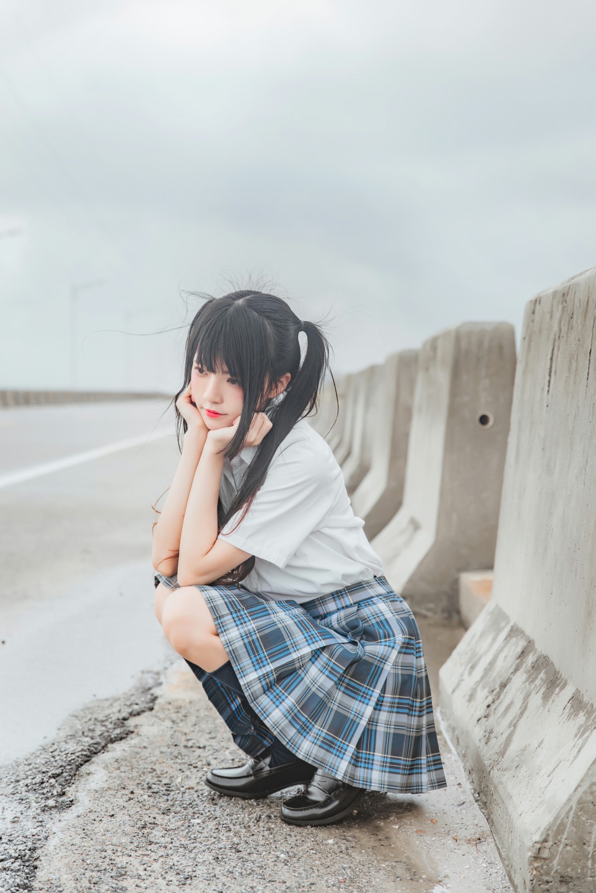 萝莉风COS桜桃喵–耳畔的风-COSPLAY