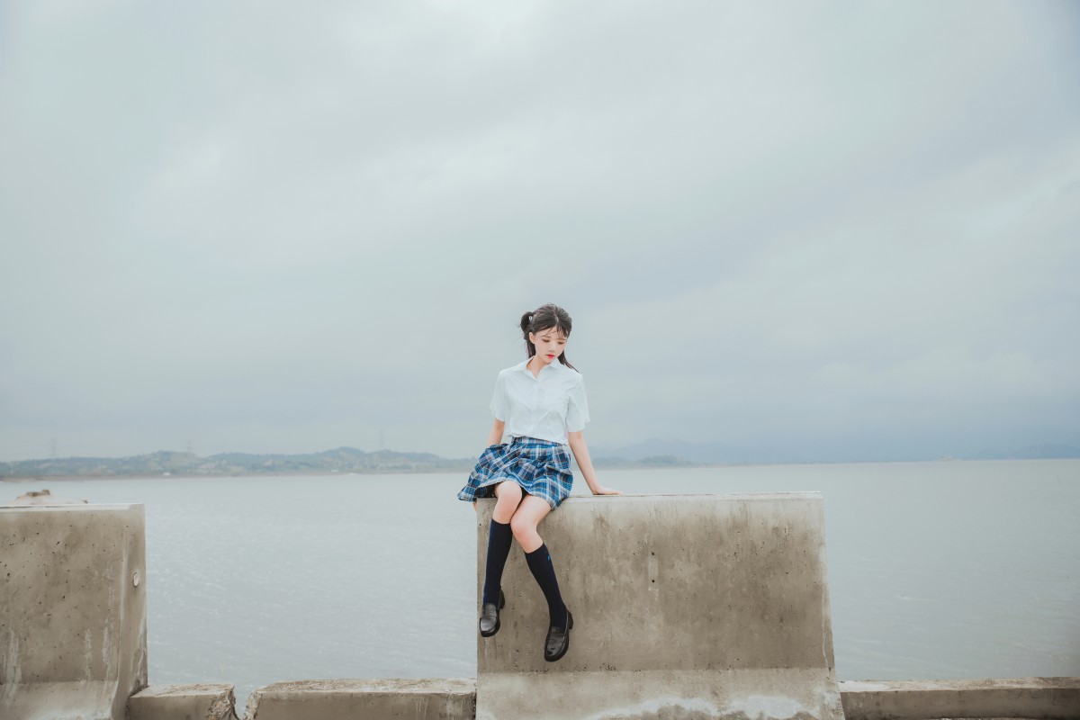 萝莉风COS桜桃喵–耳畔的风-COSPLAY