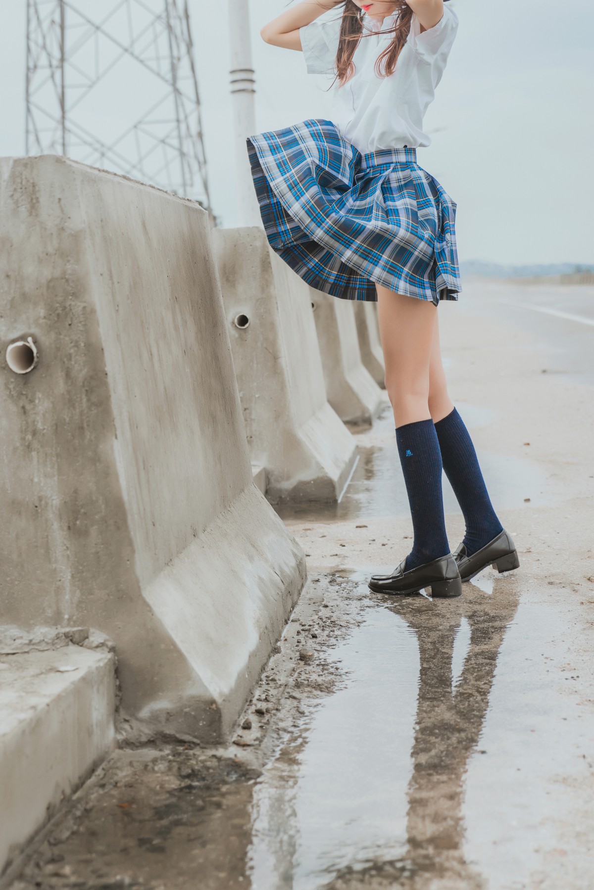 萝莉风COS桜桃喵–耳畔的风-COSPLAY