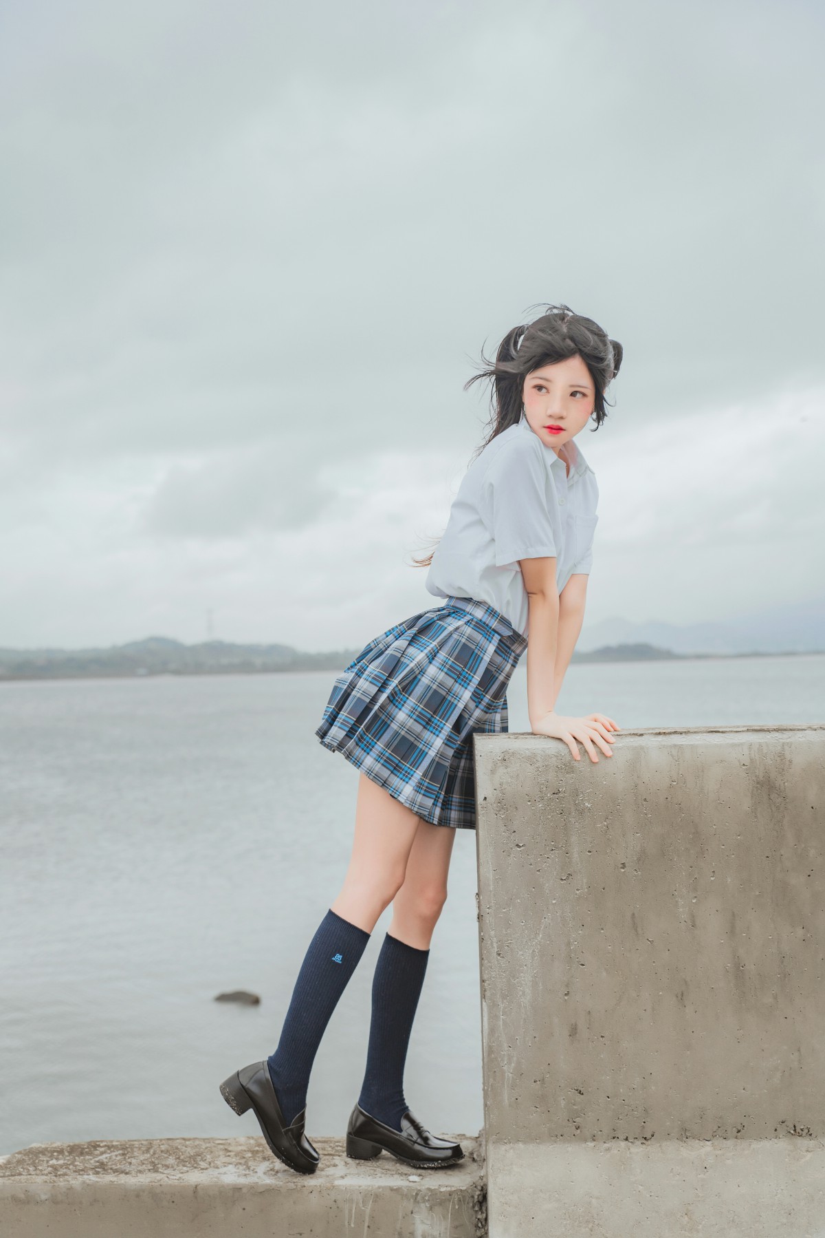 萝莉风COS桜桃喵–耳畔的风-COSPLAY