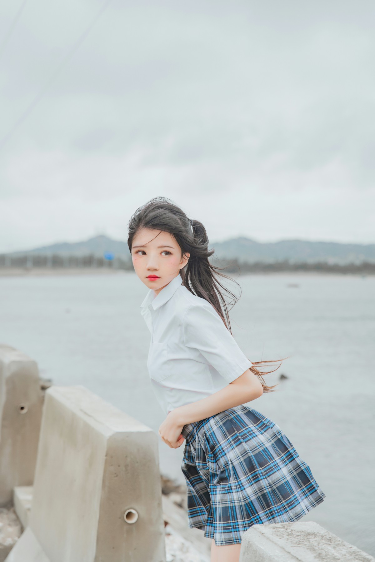 萝莉风COS桜桃喵–耳畔的风-COSPLAY