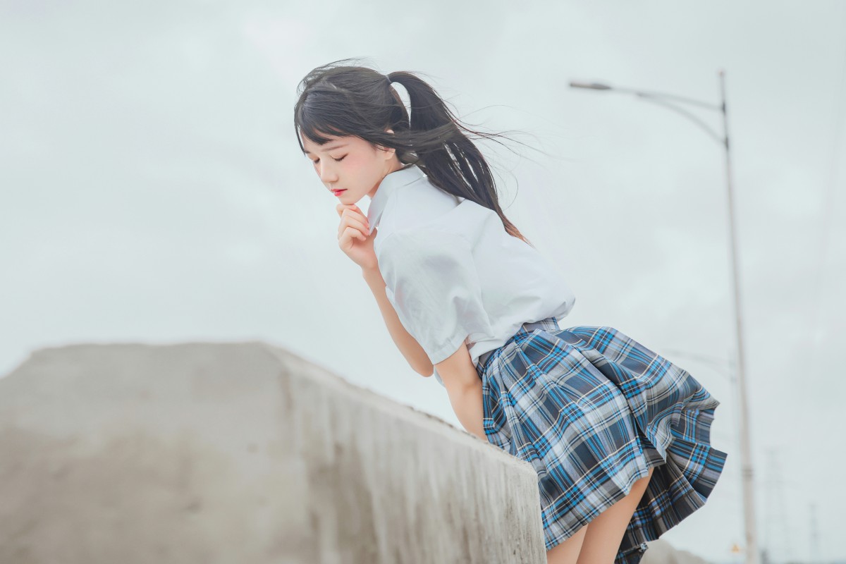 萝莉风COS桜桃喵–耳畔的风-COSPLAY