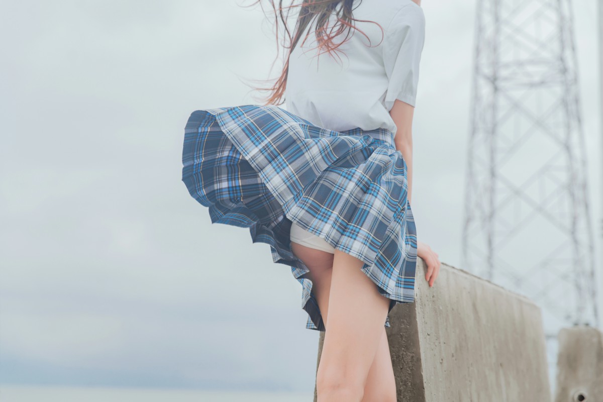 萝莉风COS桜桃喵–耳畔的风-COSPLAY