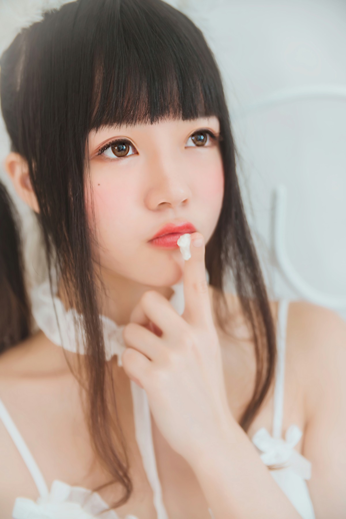 萝莉风COS桜桃喵–白猫-COSPLAY