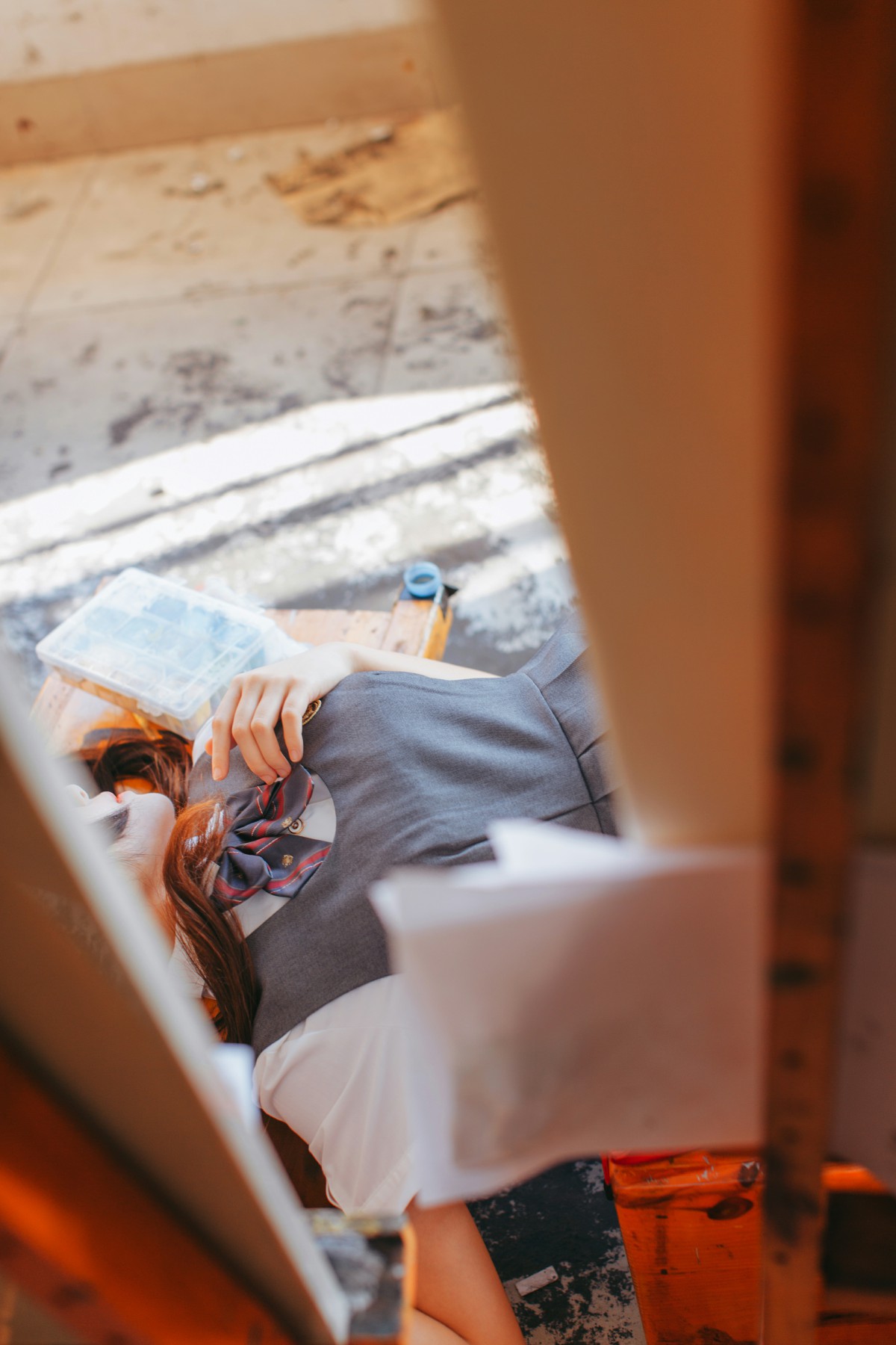 萝莉风COS桜桃喵–画室少女-COSPLAY