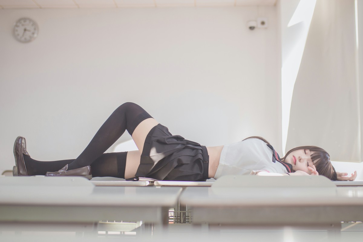 性感人气COSERYoko宅夏Cos–黑丝JK-COSPLAY