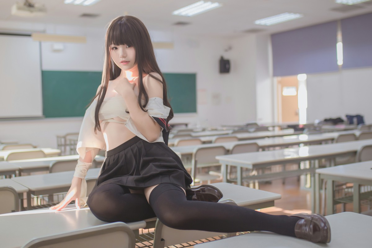 性感人气COSERYoko宅夏Cos–黑丝JK-COSPLAY