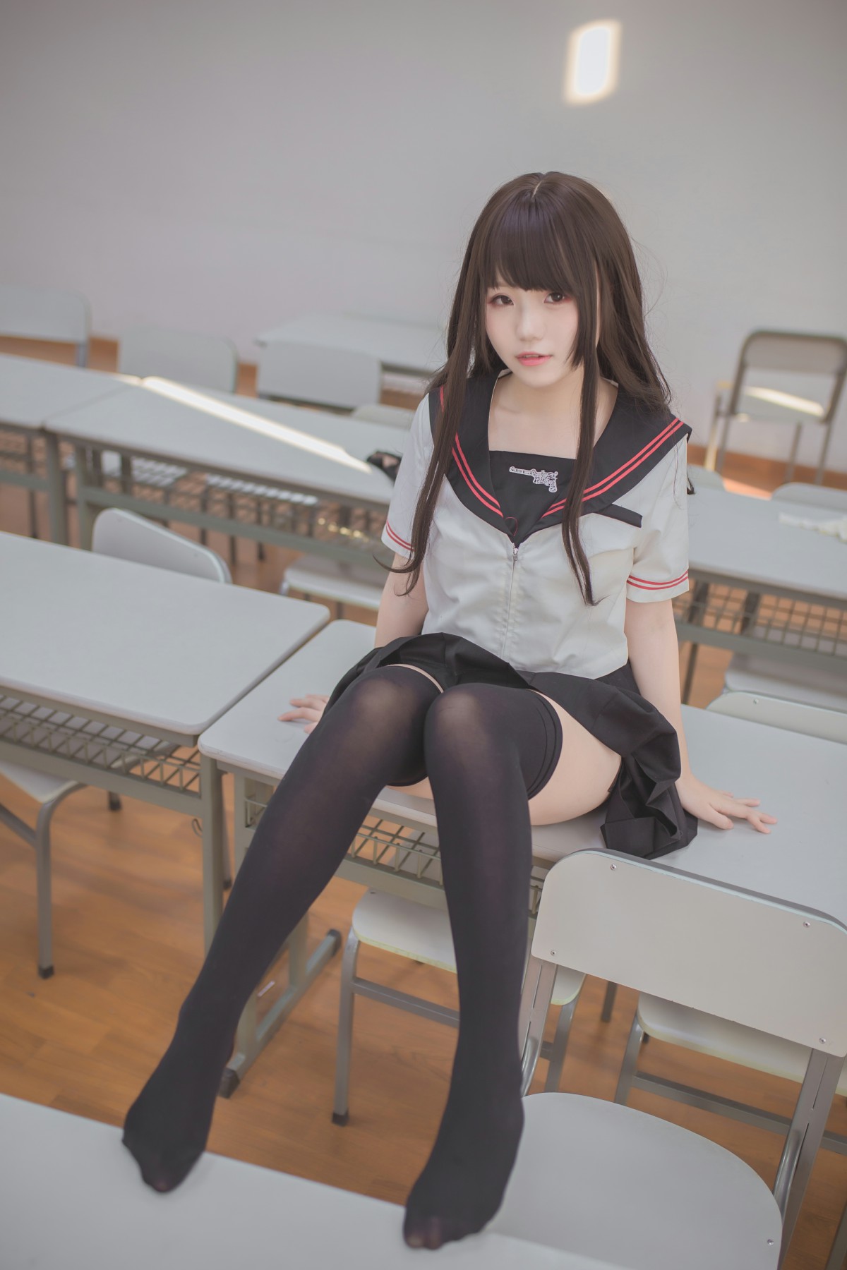 性感人气COSERYoko宅夏Cos–黑丝JK-COSPLAY