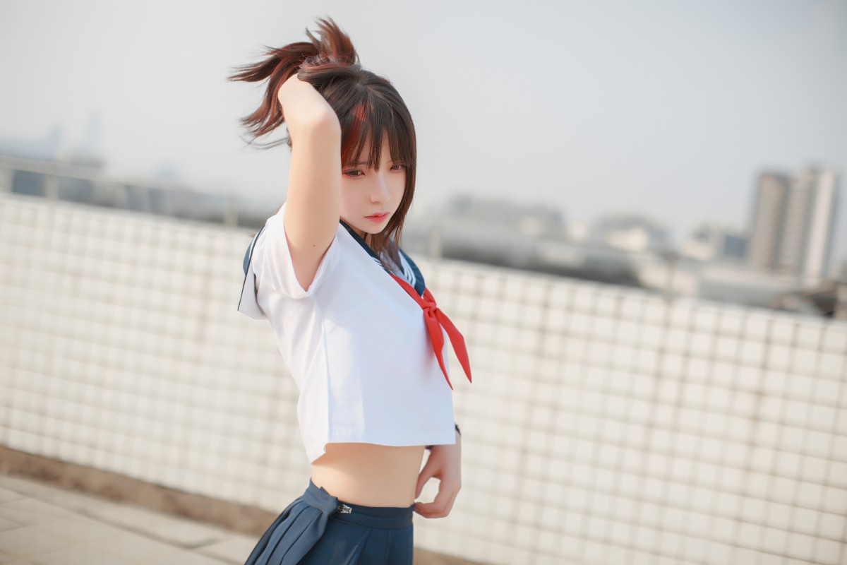 COS美女疯猫ss–同桌的水手服-COSPLAY