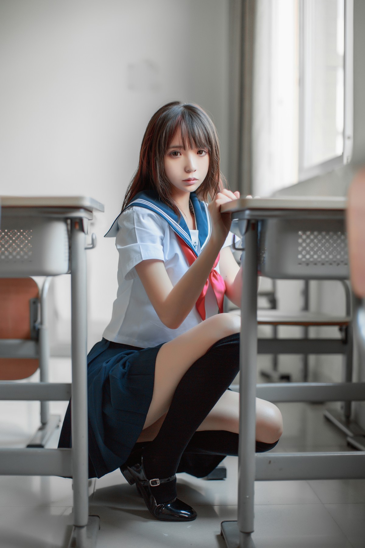 COS美女疯猫ss–同桌的水手服-COSPLAY