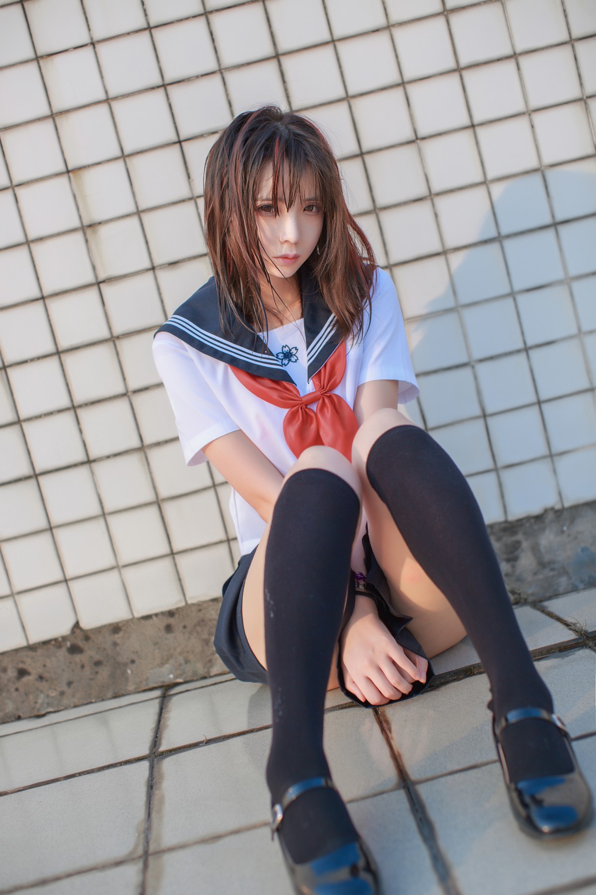 COS美女疯猫ss–同桌的水手服-COSPLAY