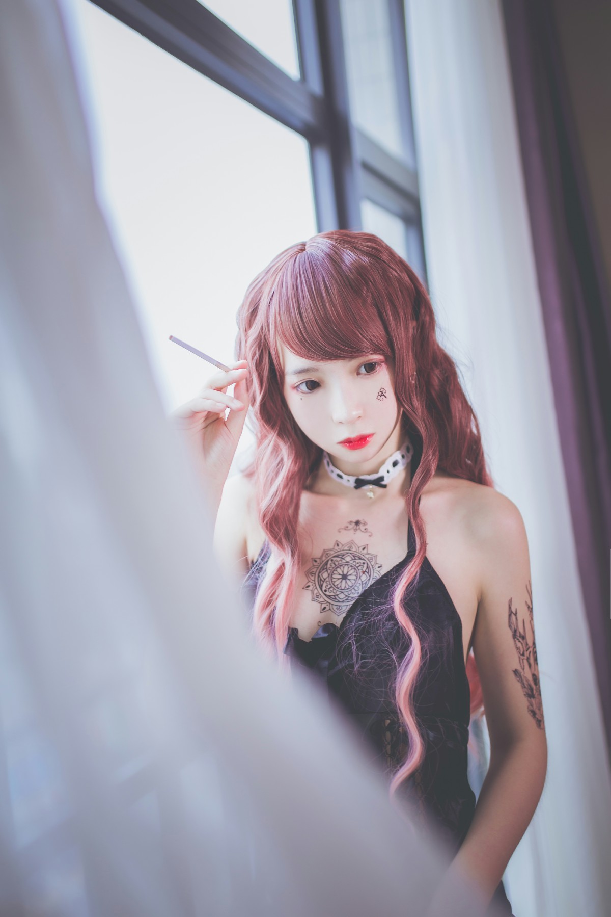 疯猫ss-黑色吊带袜-COSPLAY