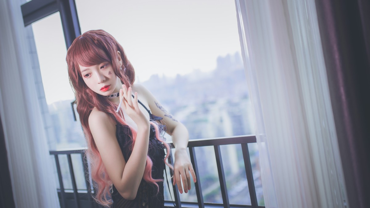 疯猫ss-黑色吊带袜-COSPLAY