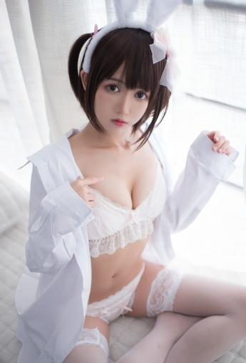 [Cosplay]鳗鱼霏儿–兽耳白色蕾丝情趣-COSPLAY