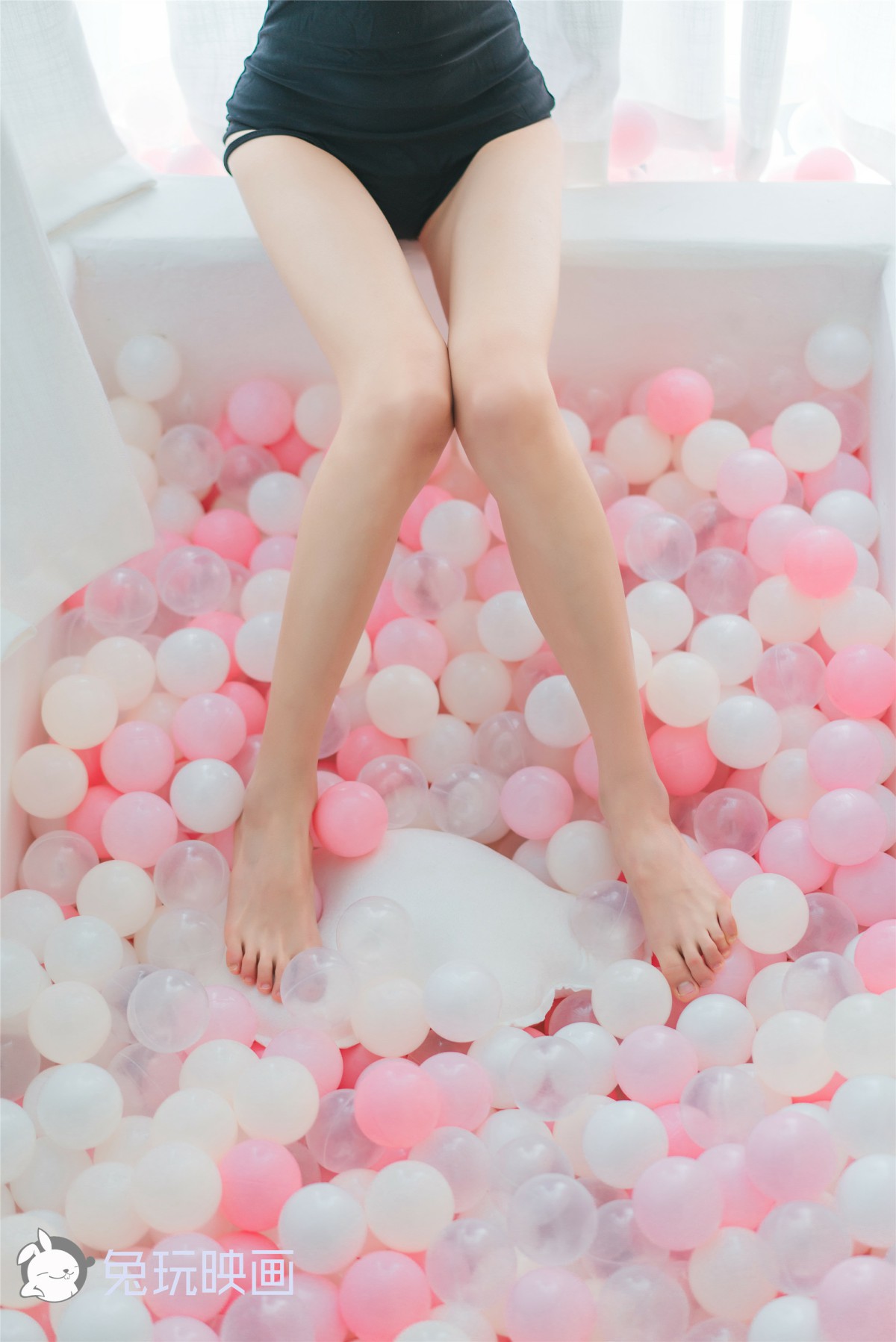 兔玩映画系列Vol059夏日泳装黑色泳装-COSPLAY