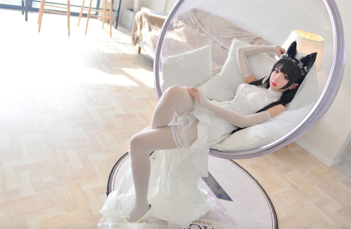 Cos小姐姐雪琪-爱宕高跟美腿与婚纱-COSPLAY