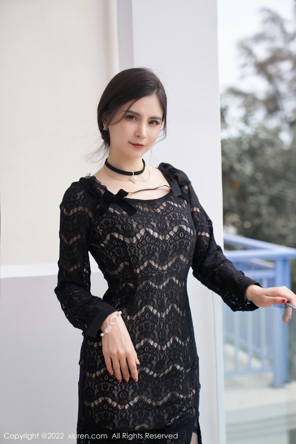 [XiuRen秀人网]No4668小蛮妖Yummy黑色连衣裙-[秀人套图]