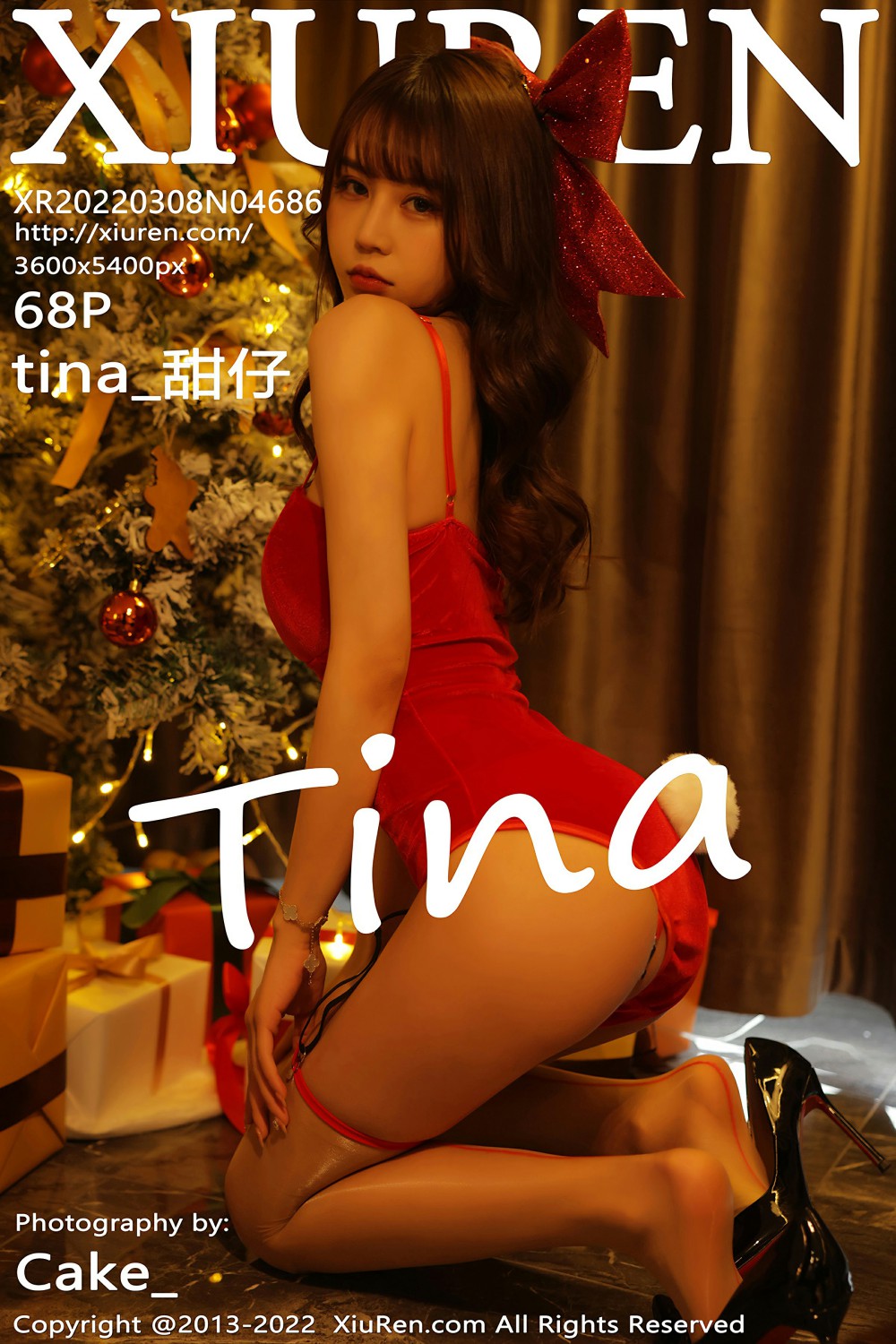 [XiuRen秀人网]No4686tina-甜仔红色吊带-[秀人套图]