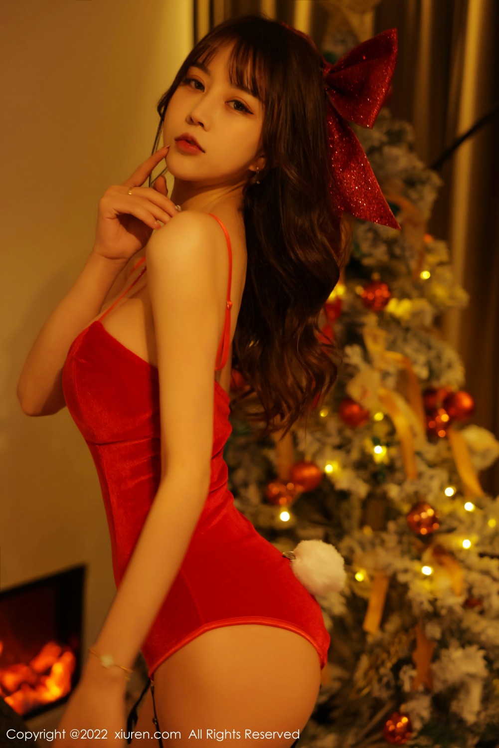 [XiuRen秀人网]No4686tina-甜仔红色吊带-[秀人套图]