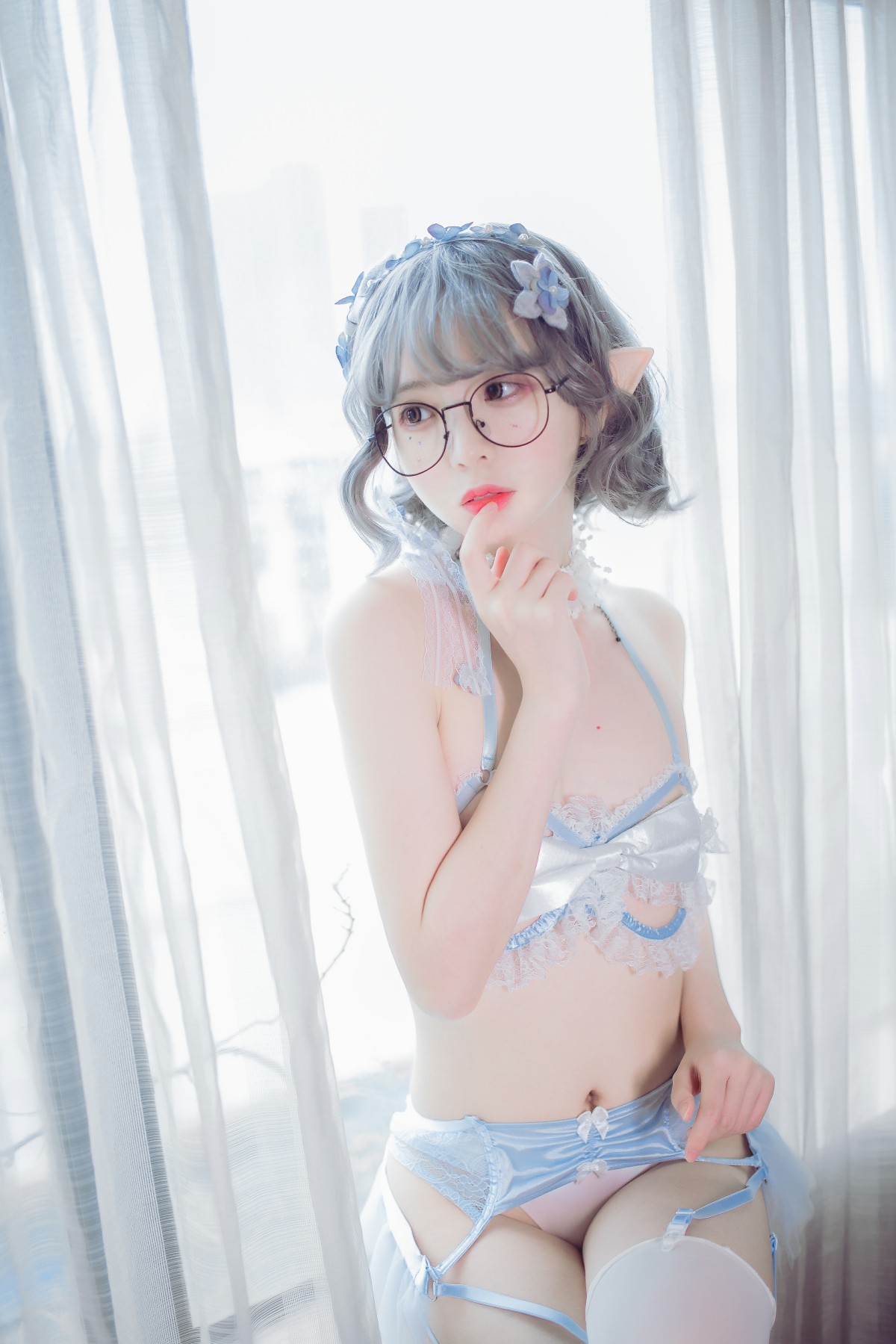 [Cosplay]疯猫ss–蓝色精灵-COSPLAY