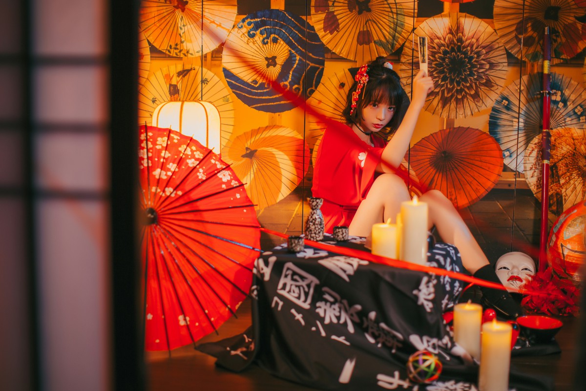 [Cosplay]疯猫ss-红色羽衣-COSPLAY