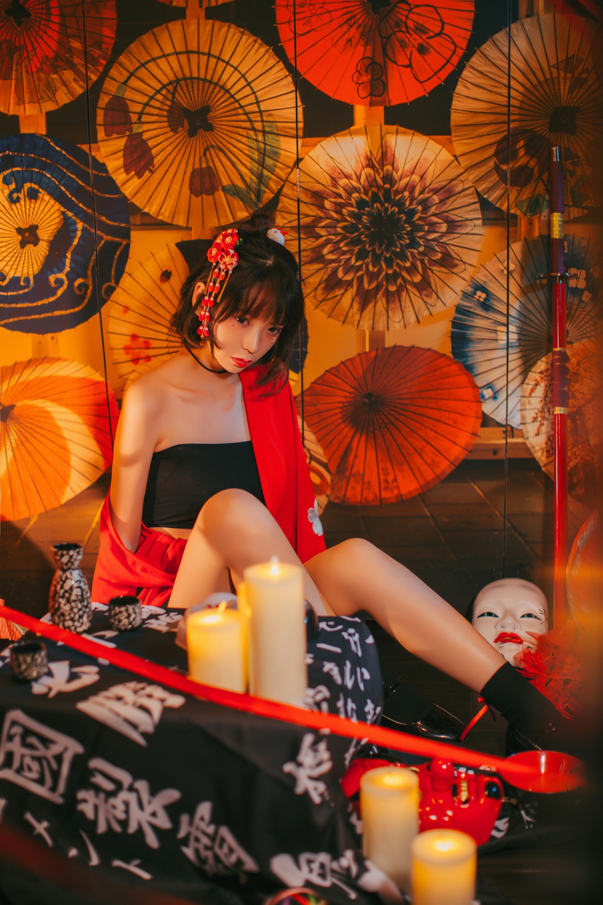 [Cosplay]疯猫ss-红色羽衣-COSPLAY